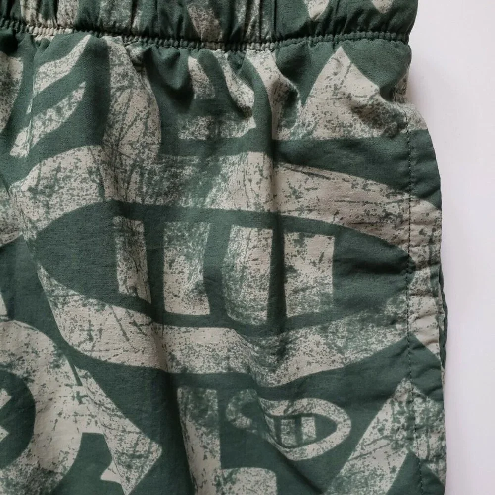 Columbia Mens Large Whidbey II Hybrid Water Swim Short Green Print 8" Trunks - Picture 2 of 4